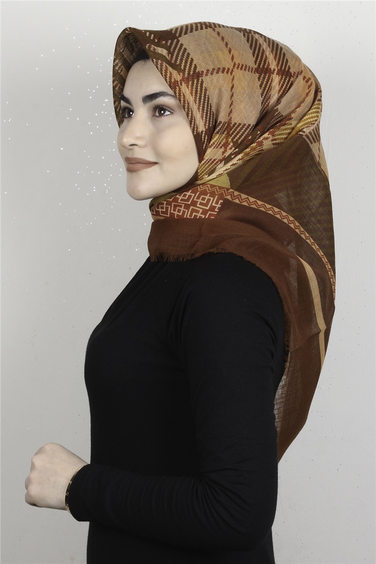 Pamuklu Trend Eşarp 9922-15 Kiremit