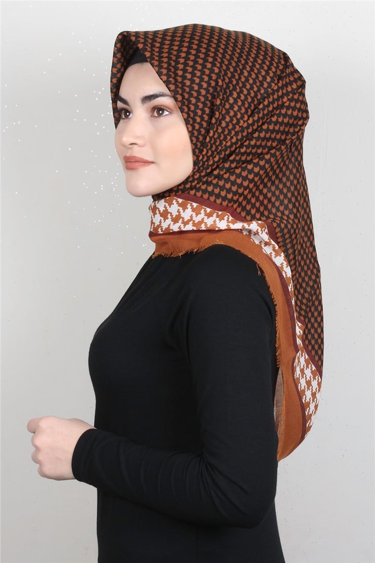 Pamuklu Trend Eşarp 9923-12 Kiremit