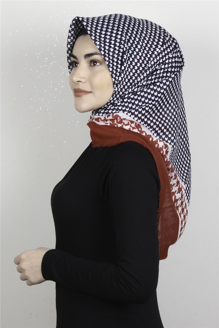 Pamuklu Trend Eşarp 9923-4 Kırmızı