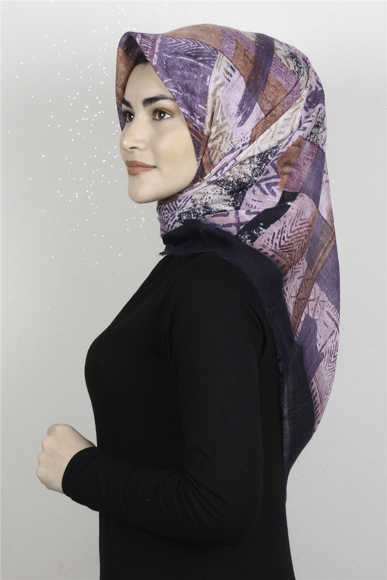 Pamuklu Trend Eşarp 9924-6 Lacivert