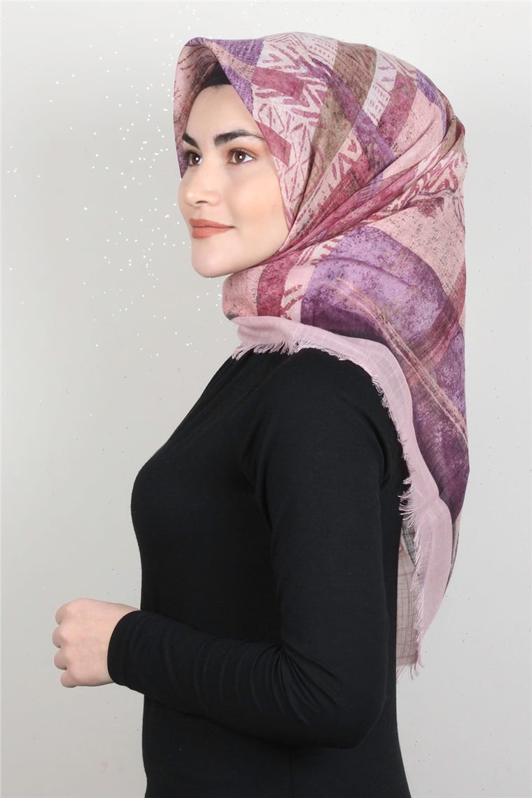 Pamuklu Trend Eşarp 9924-7 Pembe