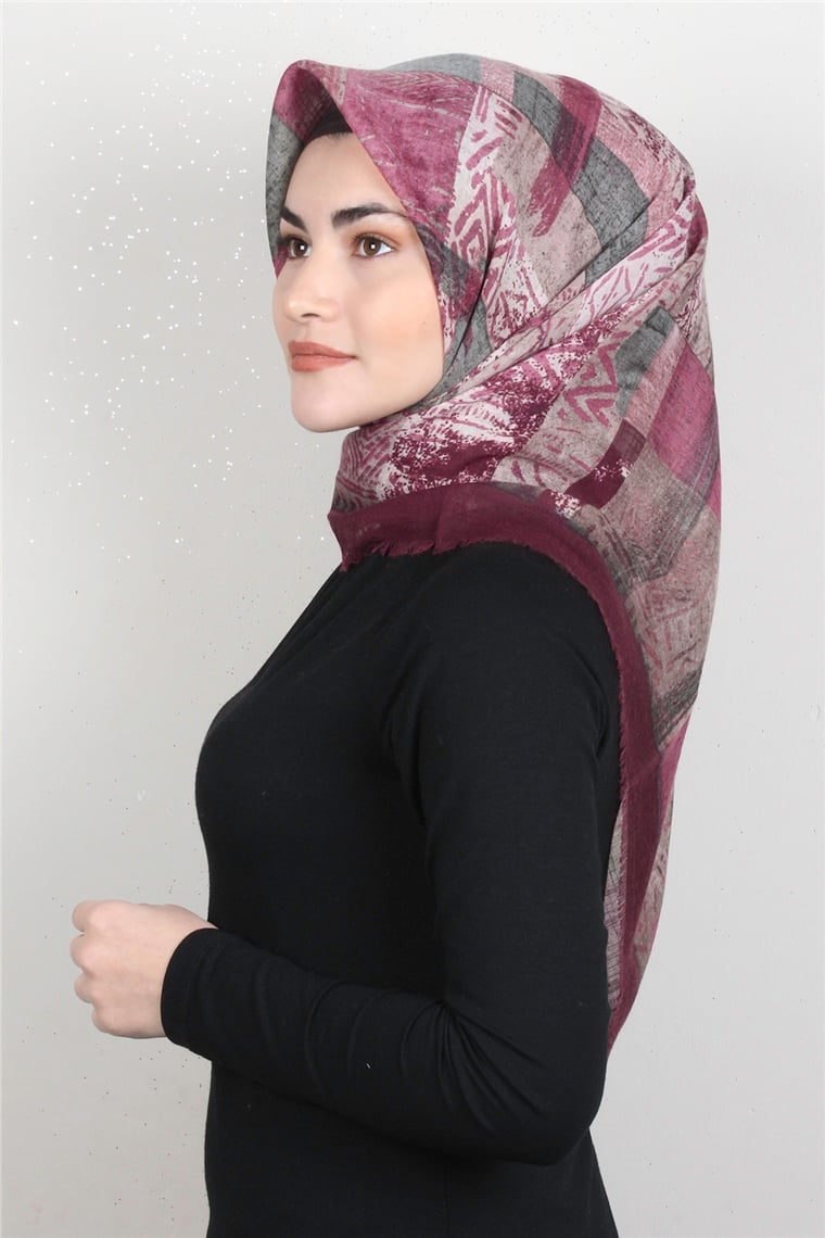 Pamuklu Trend Eşarp 9924-8 Bordo