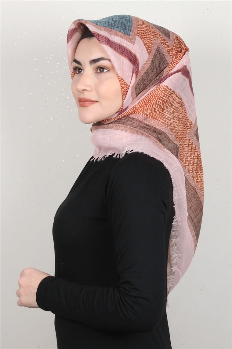 Pamuklu Trend Eşarp 9925-13 Somon
