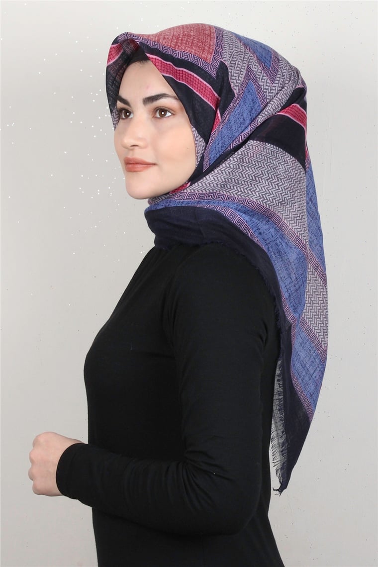 Pamuklu Trend Eşarp 9925-15 Lacivert