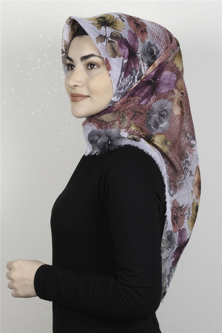 Pamuklu Trend Eşarp 9926-12 Gri