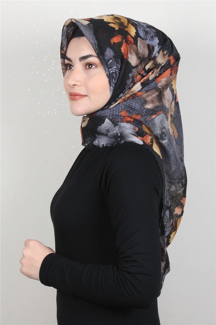 Pamuklu Trend Eşarp 9926-15 Siyah