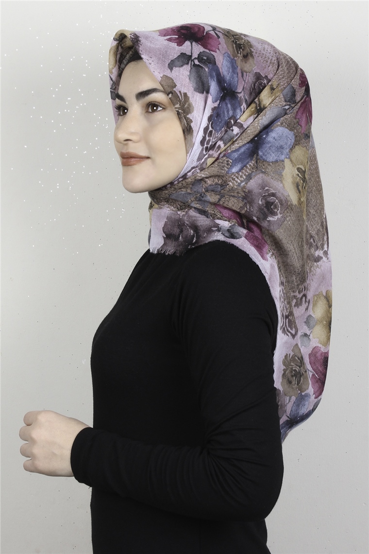 Pamuklu Trend Eşarp 9926-18 Lila