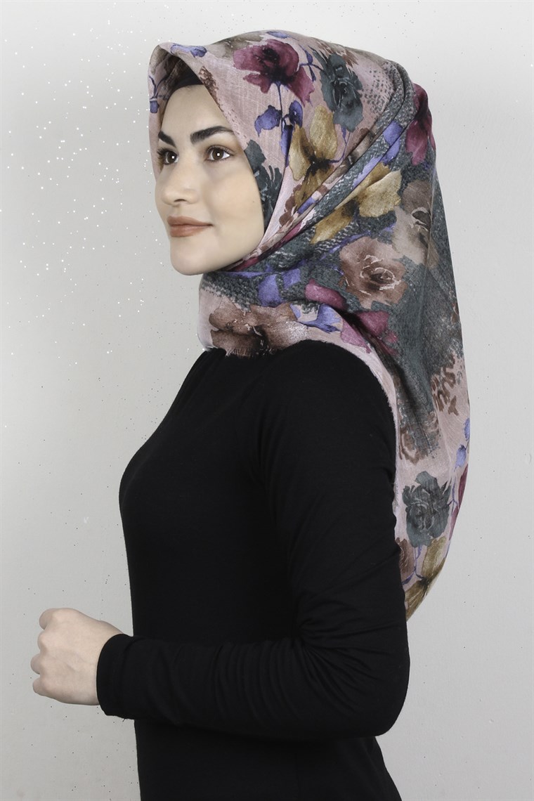 Pamuklu Trend Eşarp 9926-19 Pudra