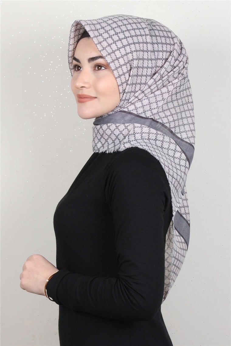 Pamuklu Trend Eşarp 9928-1 Gri