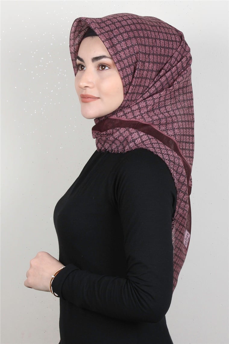 Pamuklu Trend Eşarp 9928-3 Mürdüm