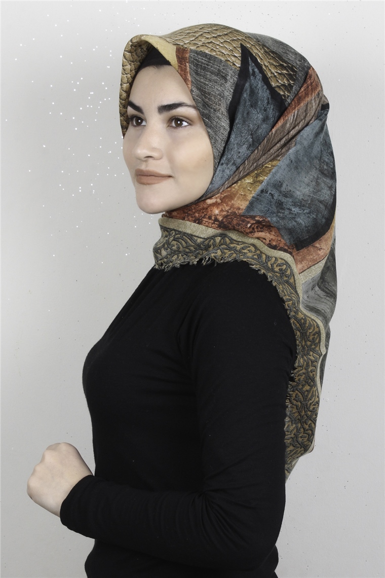 Pamuklu Trend Eşarp 9929-2 Haki
