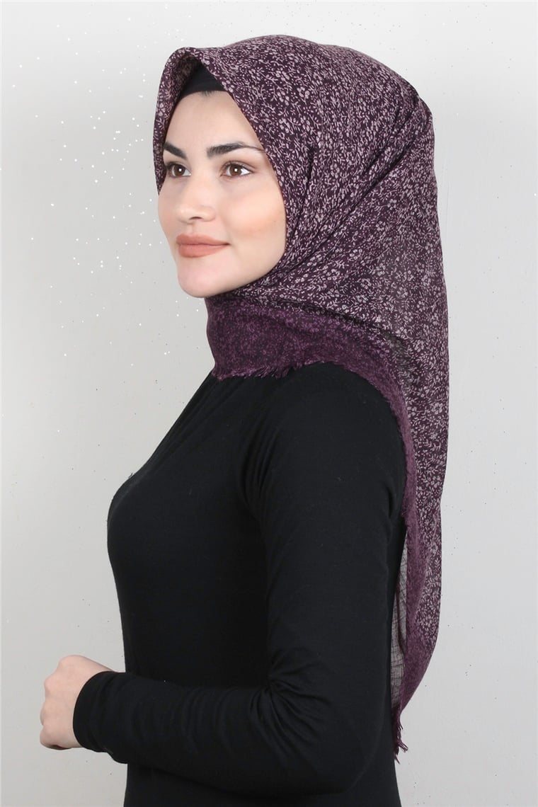 Pamuklu Trend Eşarp 9930-9 Mor