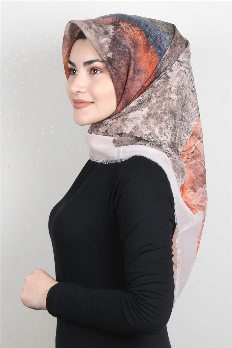 Pamuklu Trend Eşarp 9933-1 Taş