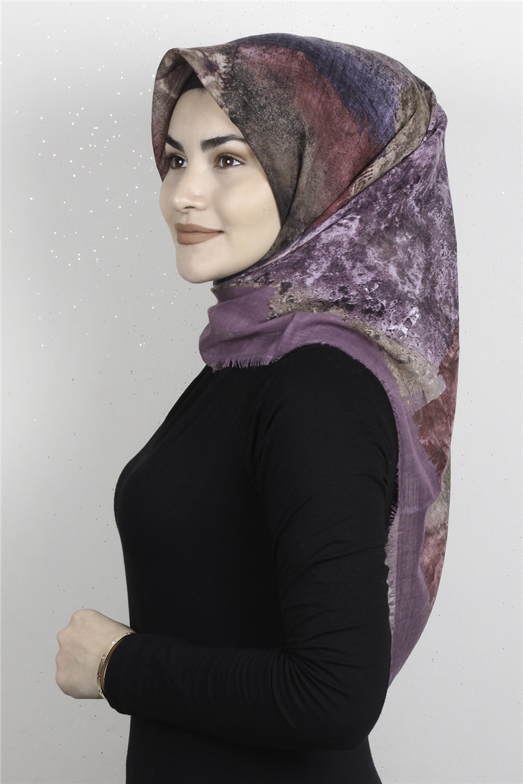 Pamuklu Trend Eşarp 9933-2 Lila