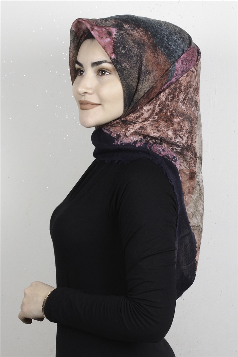 Pamuklu Trend Eşarp 9933-5 Lacivert