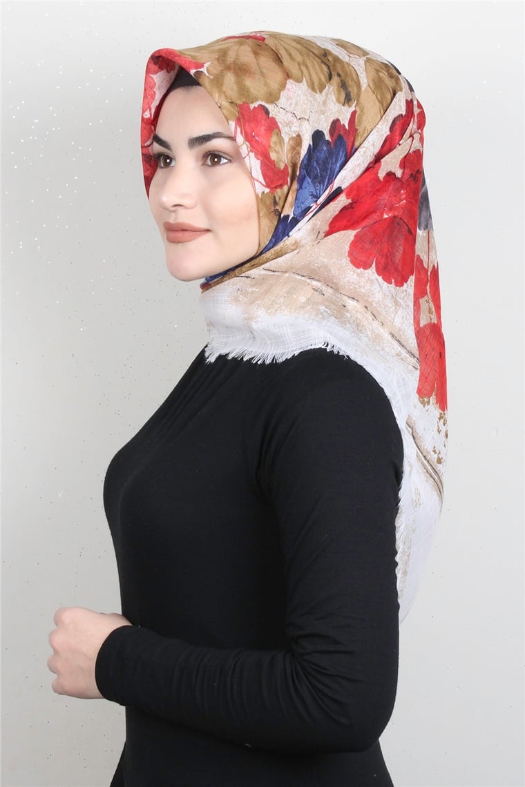 Pamuklu Trend Eşarp 9934-1 Kırmızı