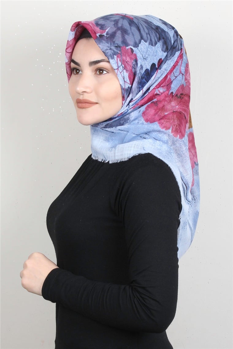 Pamuklu Trend Eşarp 9934-15 Mavi