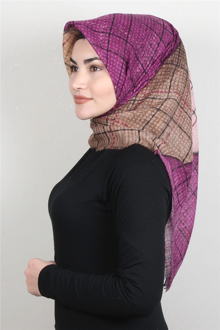 Pamuklu Trend Eşarp 9935-10 Mor