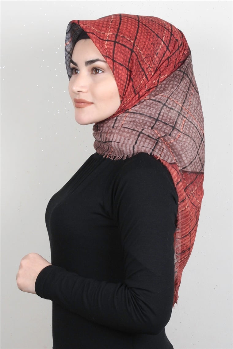 Pamuklu Trend Eşarp 9935-15 Kiremit