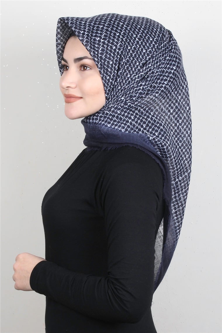 Pamuklu Trend Eşarp 9936-11 Lacivert