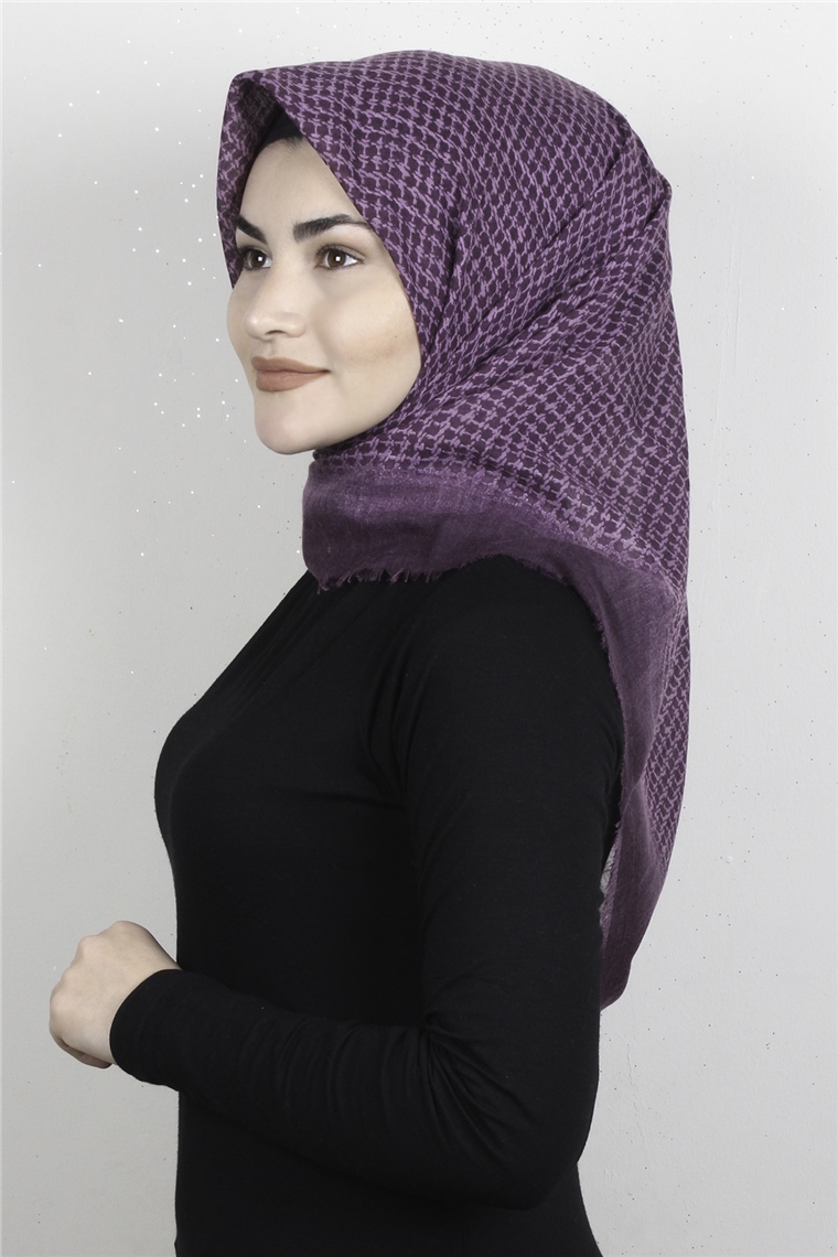 Pamuklu Trend Eşarp 9936-13 Mor