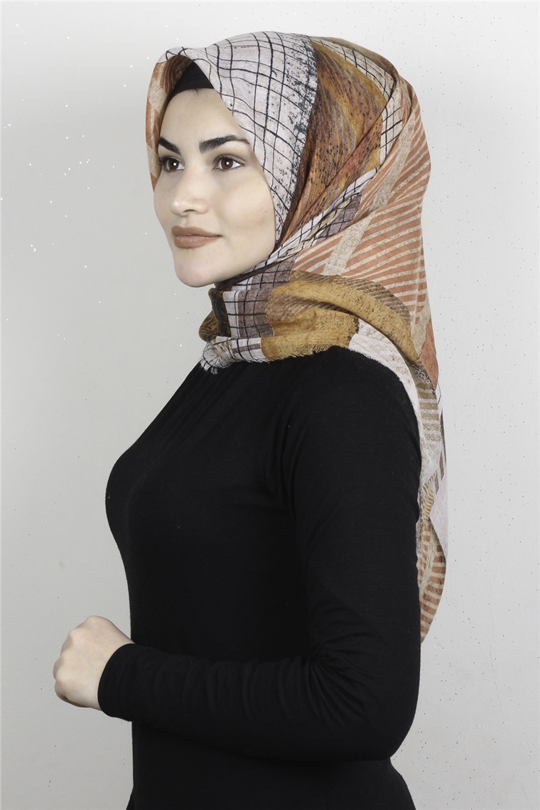 Pamuklu Trend Eşarp 9937-13 Vizon