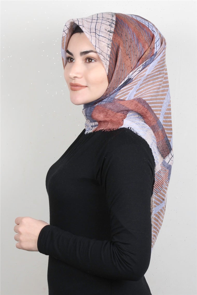 Pamuklu Trend Eşarp 9937-14 Mavi