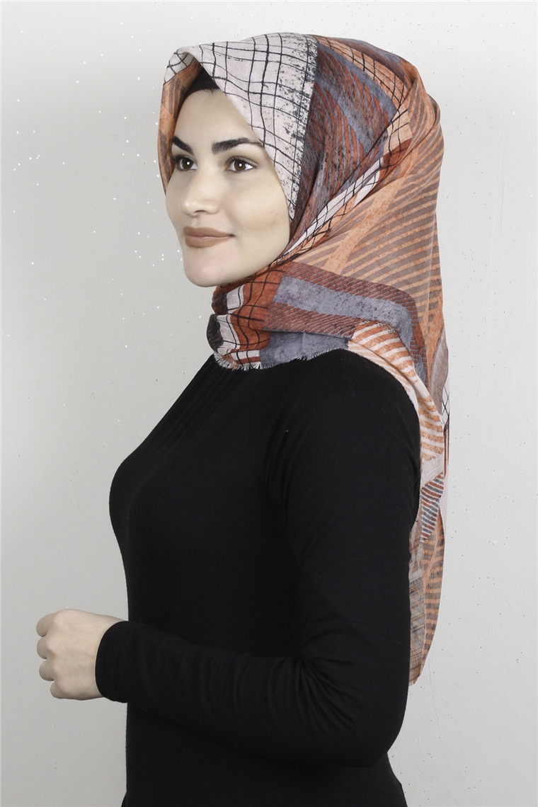 Pamuklu Trend Eşarp 9937-16 Orange