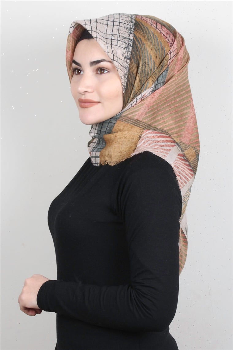 Pamuklu Trend Eşarp 9937-9 Haki