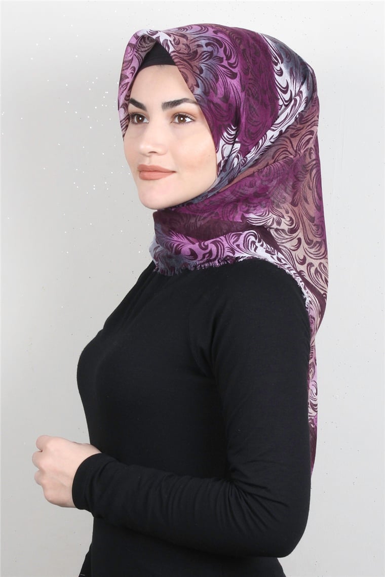 Pamuklu Trend Eşarp 9940-5 Mor
