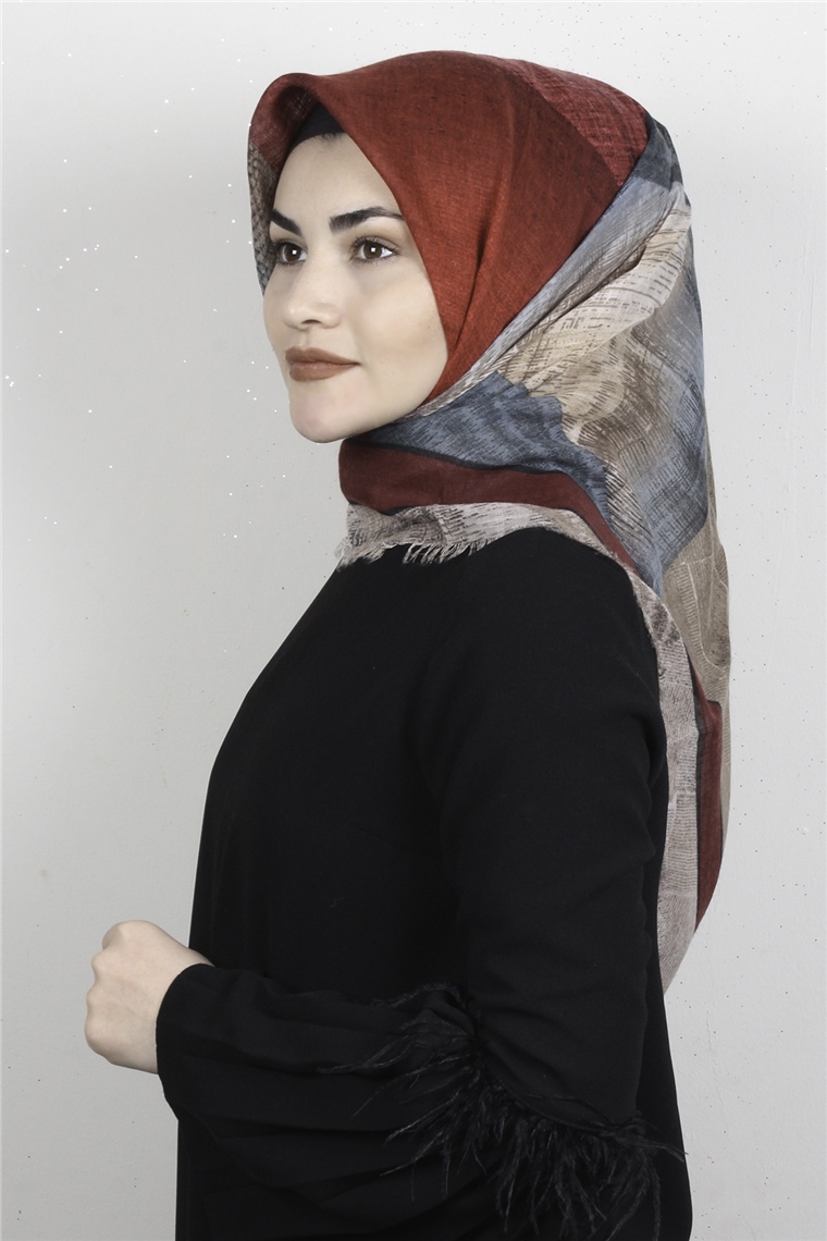 Pamuklu Trend Eşarp 9941-2 Bordo