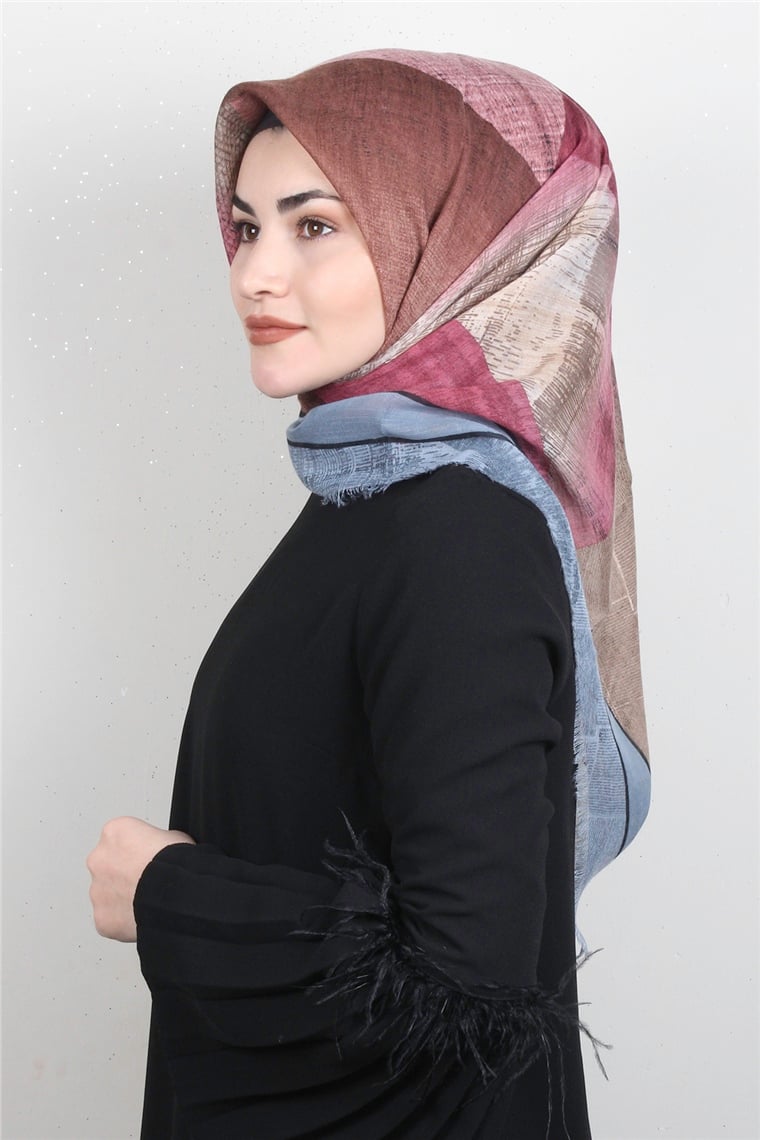 Pamuklu Trend Eşarp 9941-9 Buz Mavisi