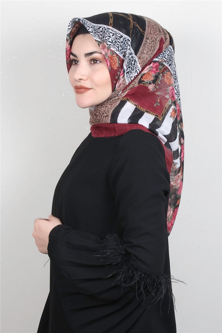 Pamuklu Trend Eşarp 9942-10 Bordo