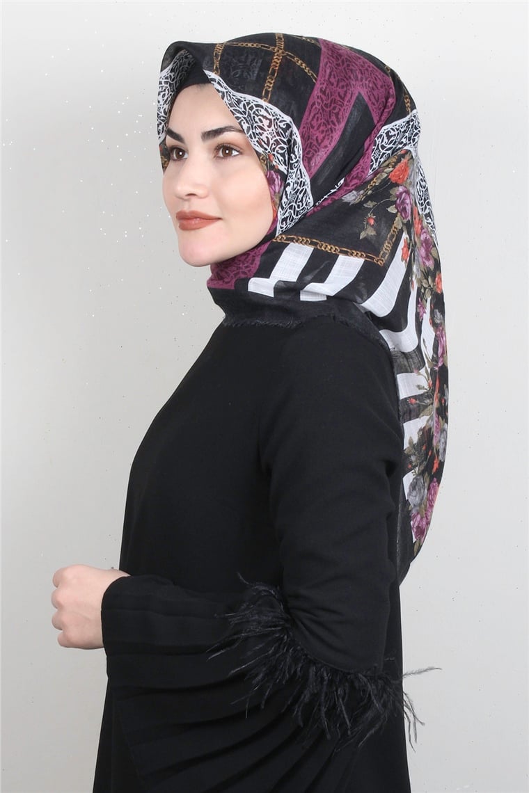 Pamuklu Trend Eşarp 9942-12 Siyah