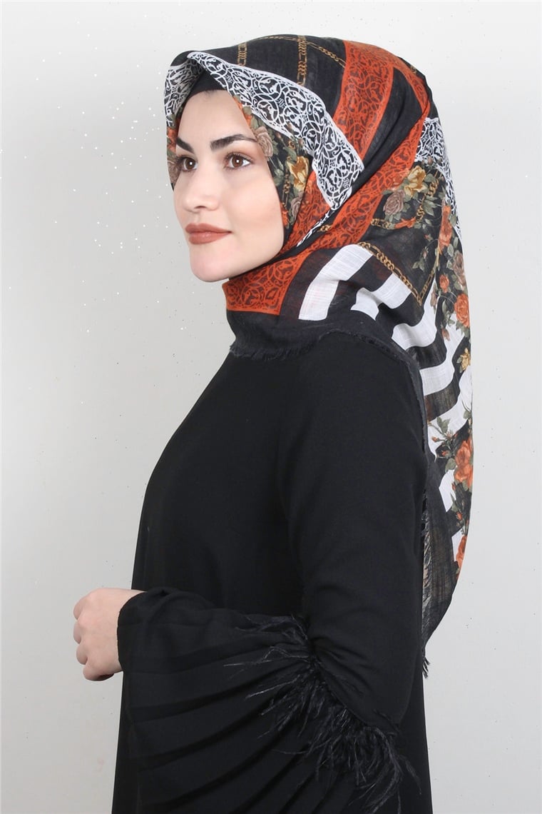Pamuklu Trend Eşarp 9942-5 Siyah