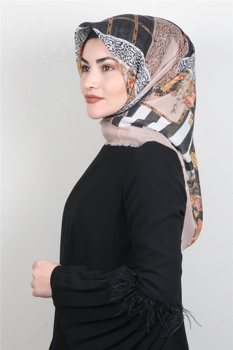 Pamuklu Trend Eşarp 9942-8 Ten Rengi