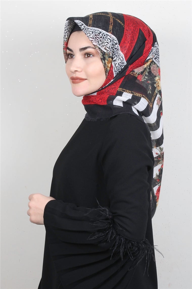 Pamuklu Trend Eşarp 9942-9 Siyah