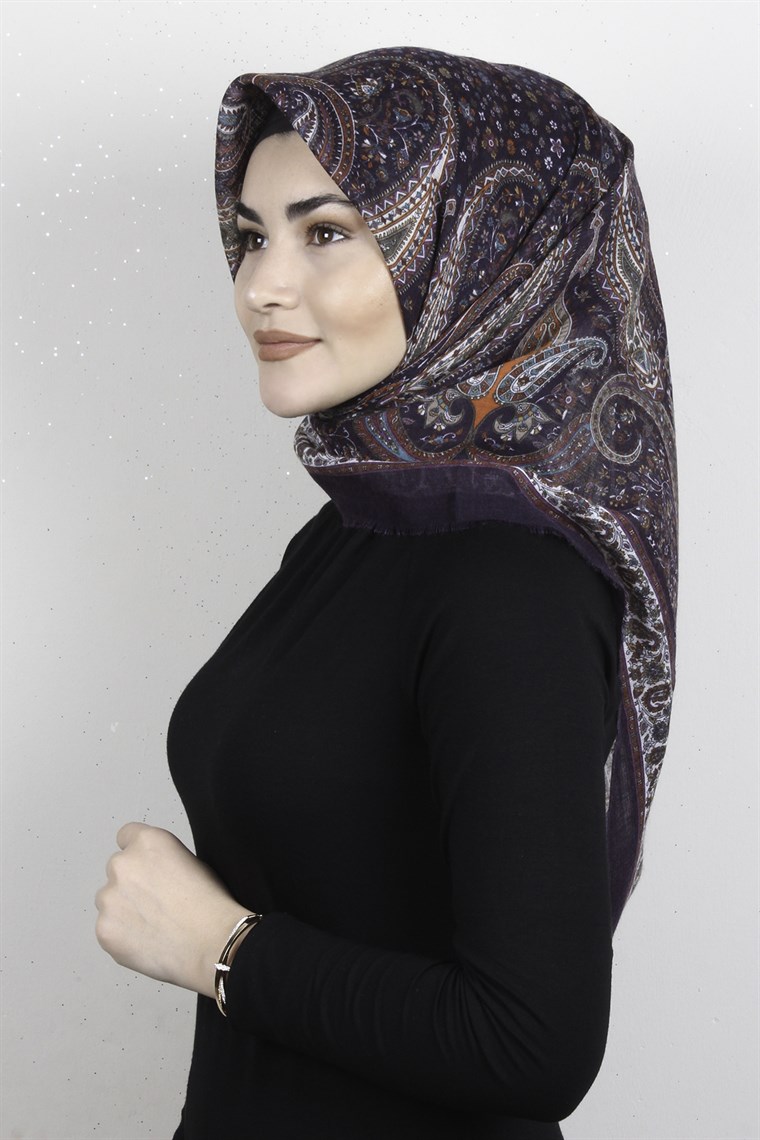 Pamuklu Trend Eşarp 9944-2 Mor