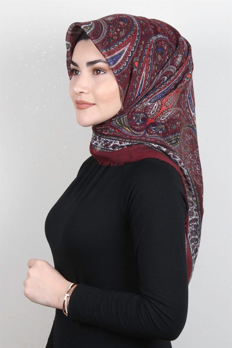 Pamuklu Trend Eşarp 9944-7 Bordo