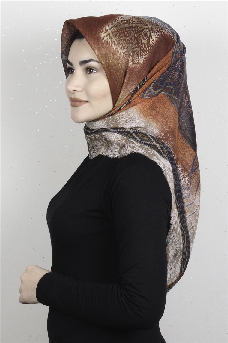 Pamuklu Trend Eşarp 9946-13 Kiremit