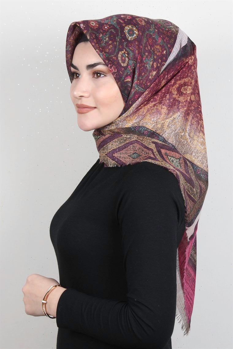 Pamuklu Trend Eşarp 9946-2 Mor