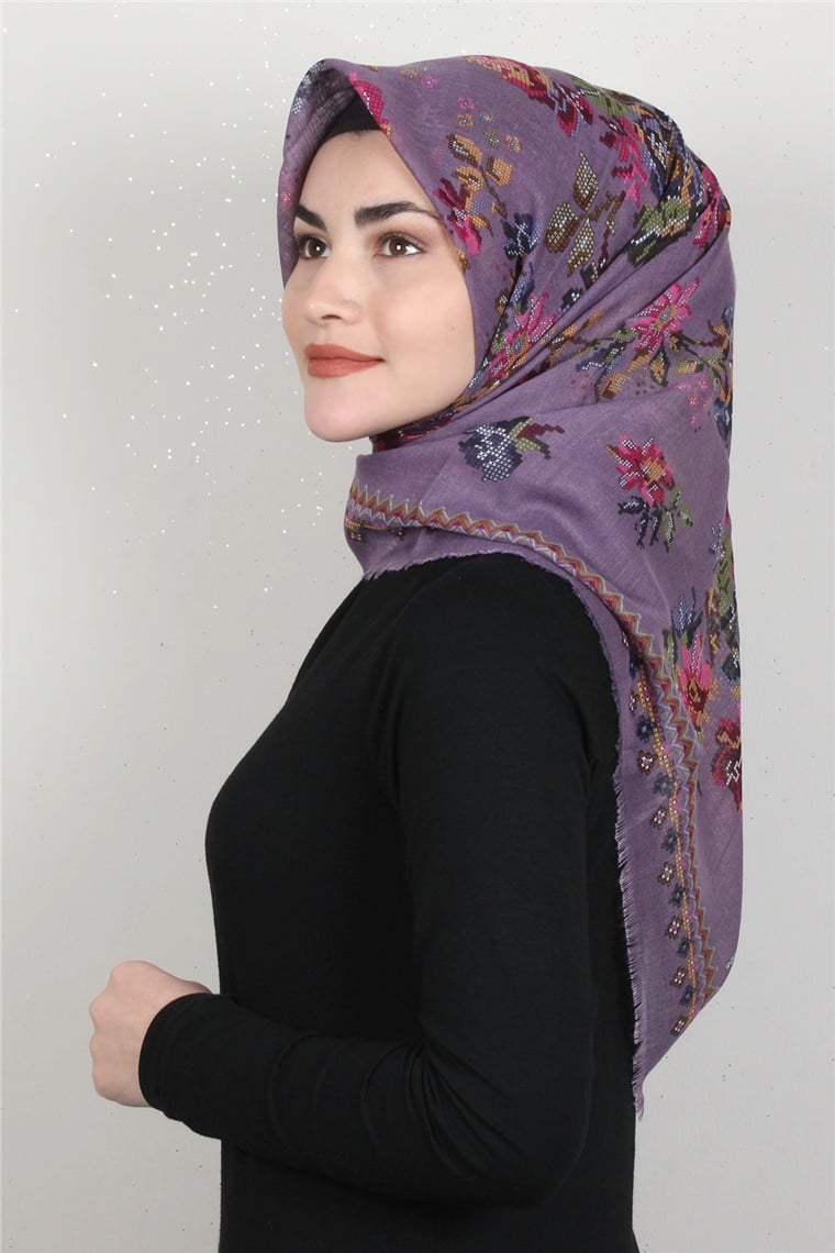 Pamuklu Trend Eşarp 9947-16 Lila