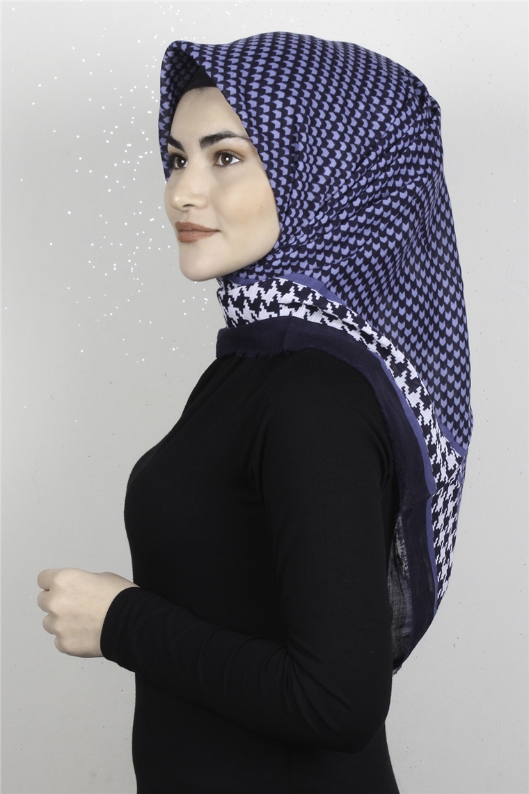 Pamuklu Trend Eşarp 99923-2 Mavi