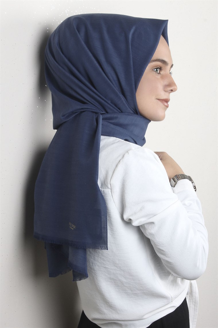 Pamuklu Twist Şal 1110-10 İndigo