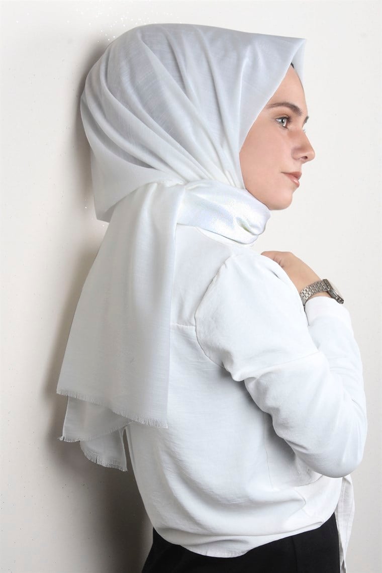 Pamuklu Twist Şal 1110-11 Krem