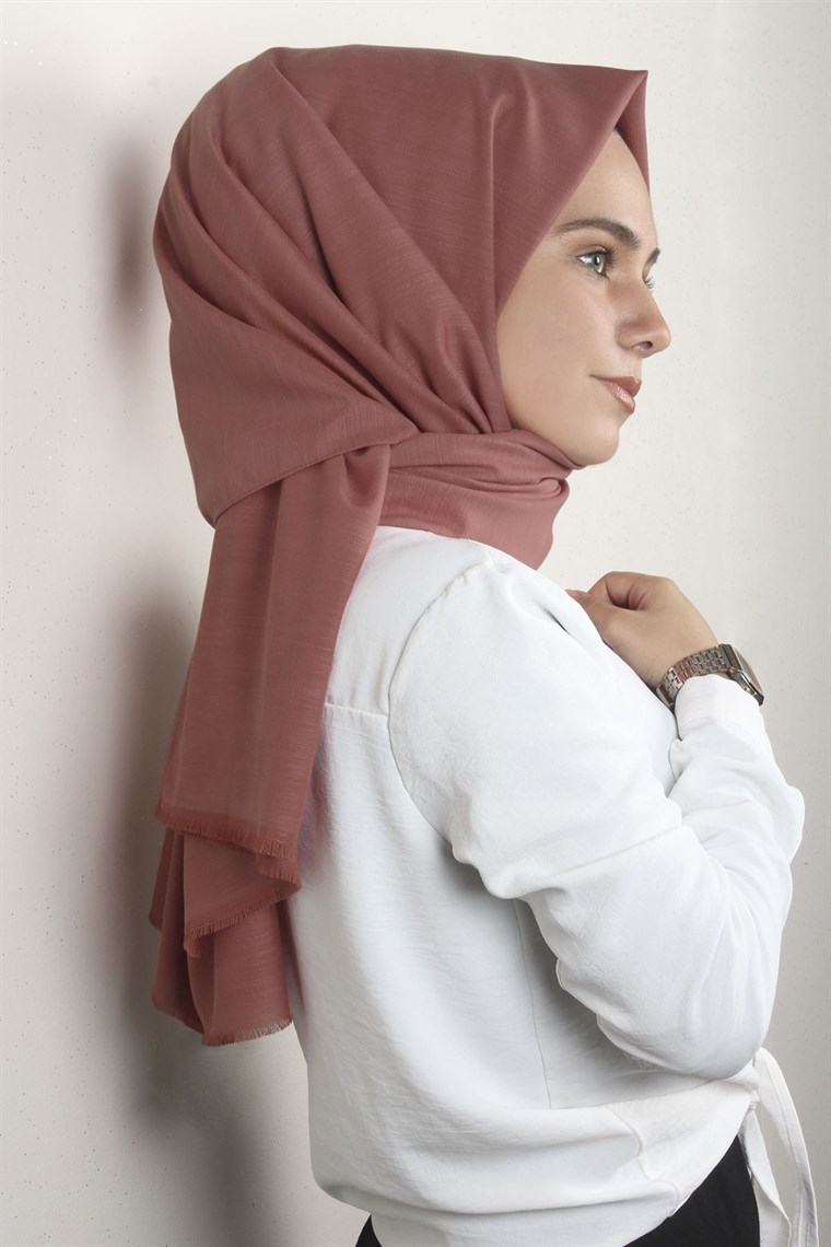 Pamuklu Twist Şal 1110-2 Şeftali