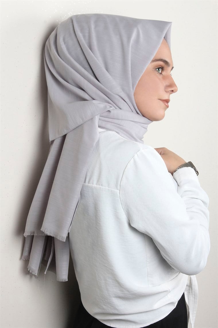 Pamuklu Twist Şal 1110-6 Gri