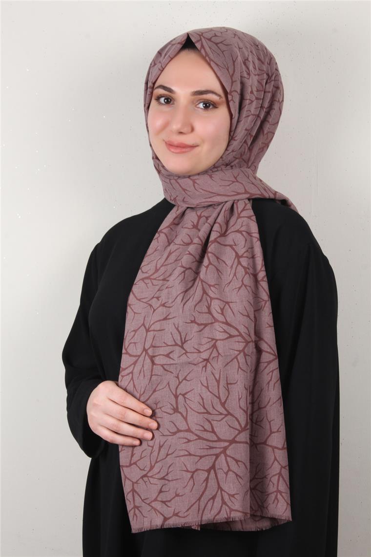 Pamuklu Twist Şal 1264-4 Şeftali