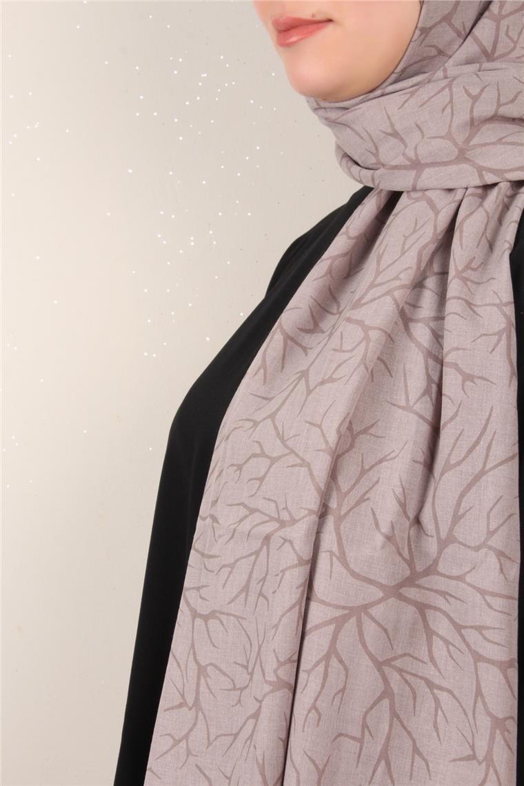 Pamuklu Twist Şal 1264-5 Taş