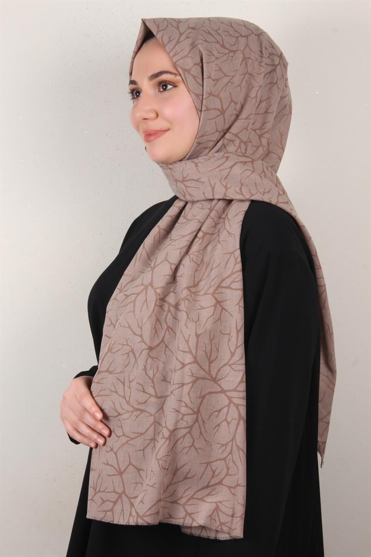 Pamuklu Twist Şal 1264-9 Sütlü Kahve